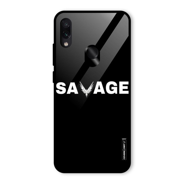 Savage Glass Back Case for Redmi Note 7