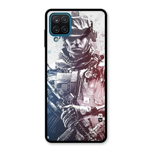 Saviour Glass Back Case for Galaxy A12