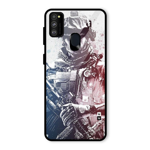 Saviour Glass Back Case for Galaxy M21