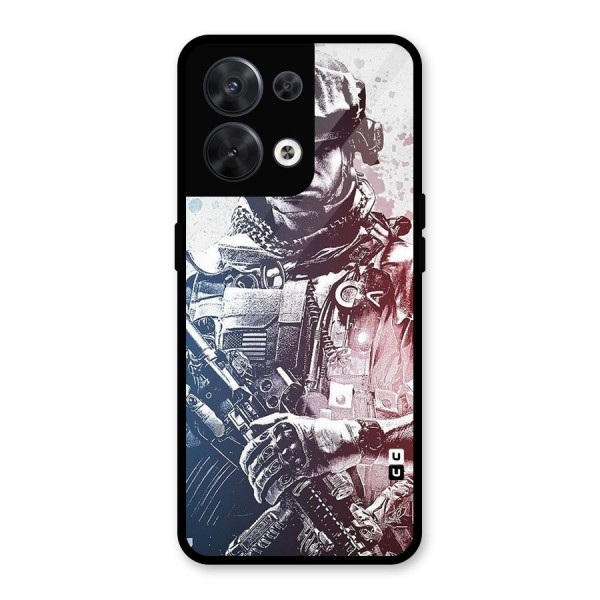 Saviour Glass Back Case for Oppo Reno8 5G