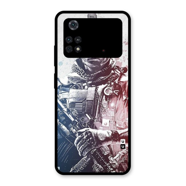 Saviour Glass Back Case for Poco M4 Pro 4G