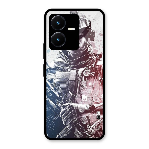 Saviour Glass Back Case for Vivo Y22