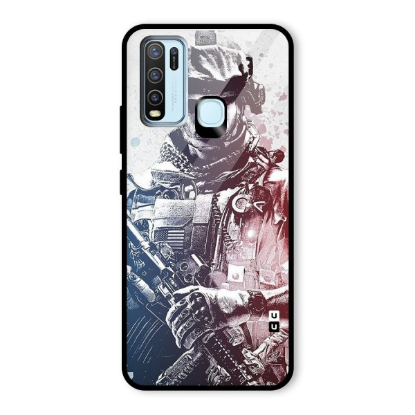 Saviour Glass Back Case for Vivo Y30