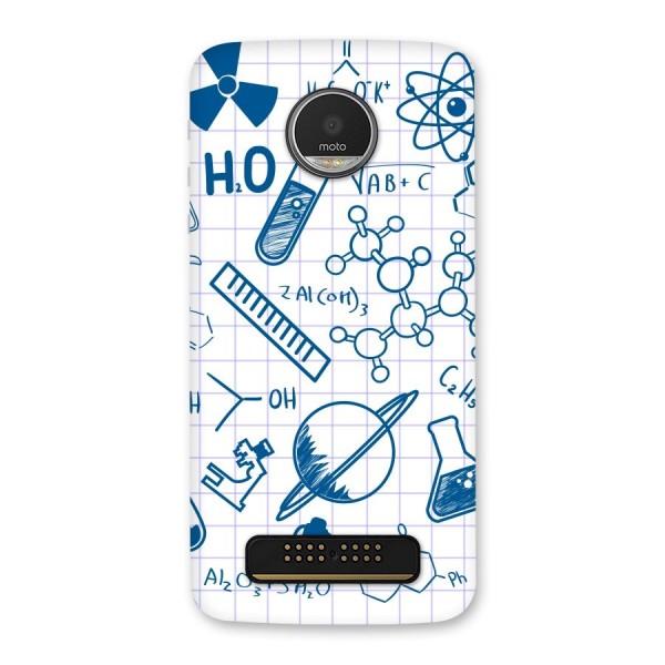 Science Notebook Back Case for Moto Z Play