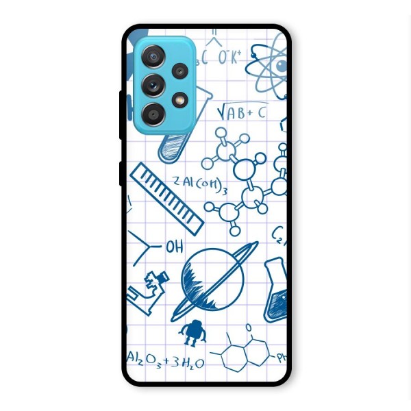 Science Notebook Glass Back Case for Galaxy A52s 5G