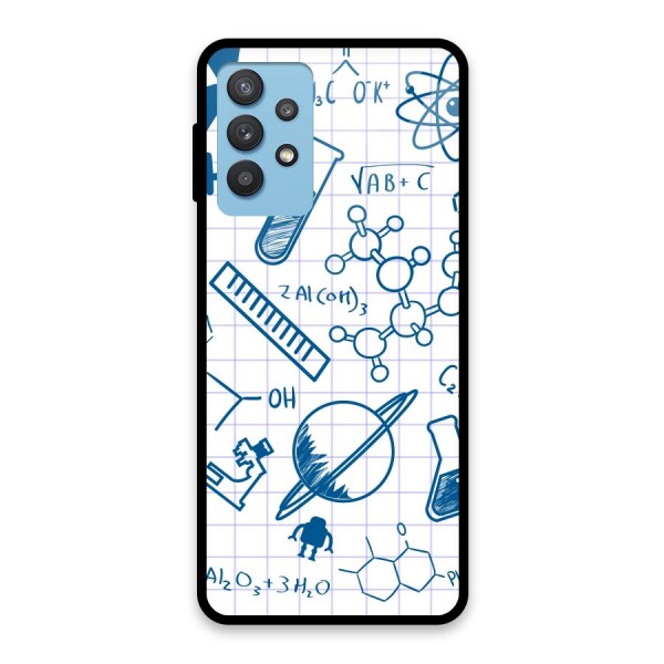 Science Notebook Glass Back Case for Galaxy M32 5G