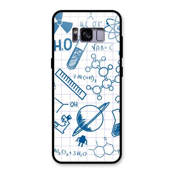 Science Notebook Glass Back Case for Galaxy S8