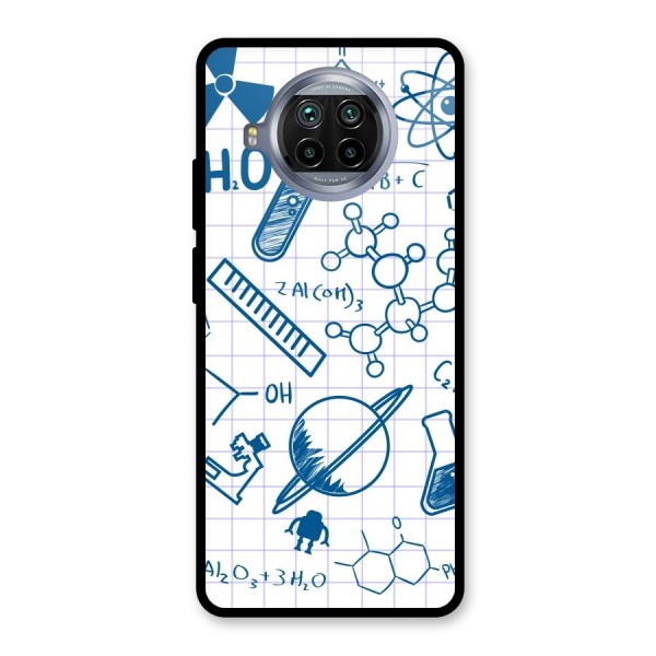 Science Notebook Glass Back Case for Mi 10i