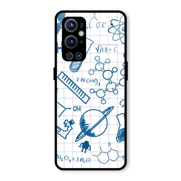 Science Notebook Glass Back Case for OnePlus 9 Pro