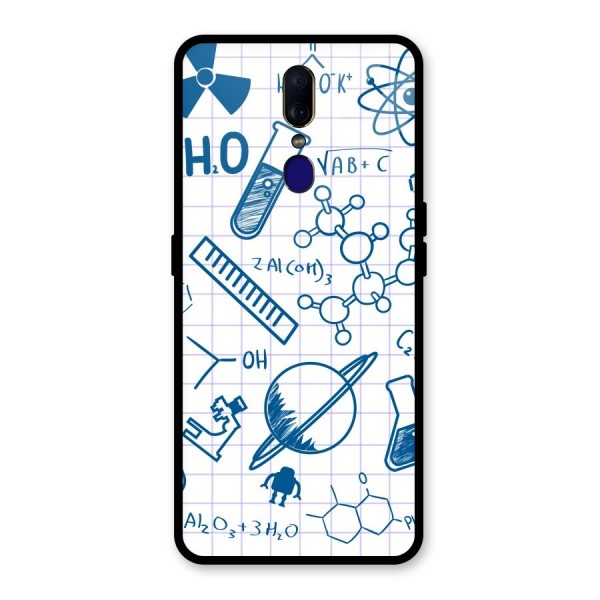 Science Notebook Glass Back Case for Oppo F11