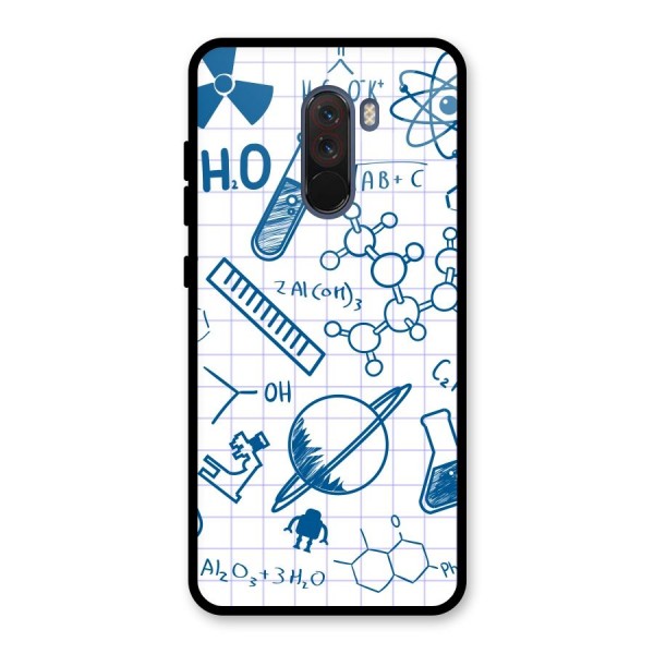 Science Notebook Glass Back Case for Poco F1