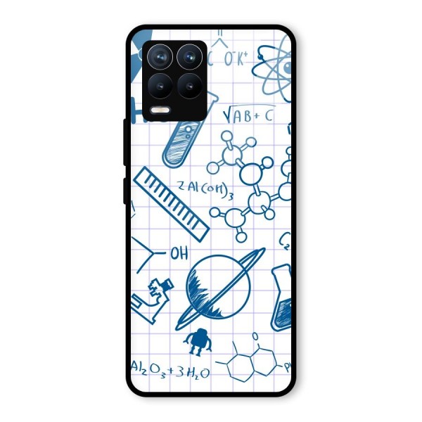 Science Notebook Glass Back Case for Realme 8 Pro