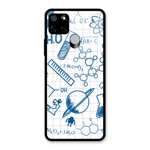 Science Notebook Glass Back Case for Realme C12