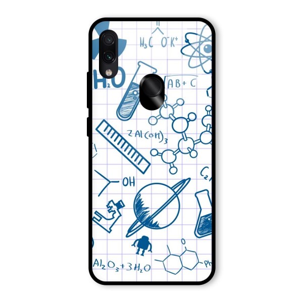 Science Notebook Glass Back Case for Redmi Note 7