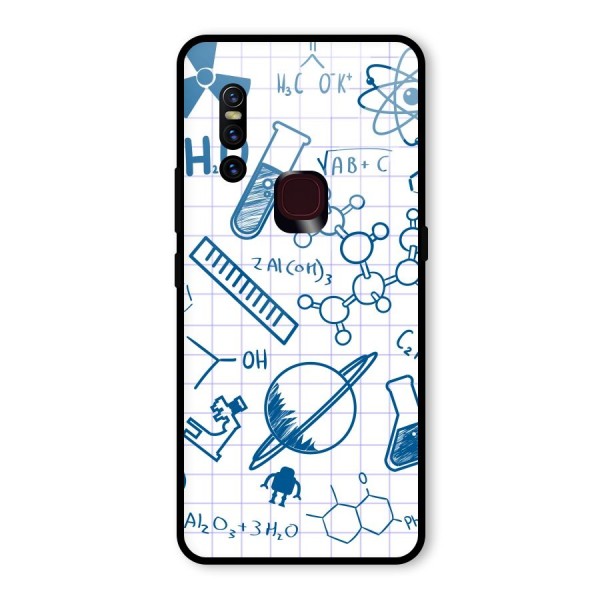 Science Notebook Glass Back Case for Vivo V15