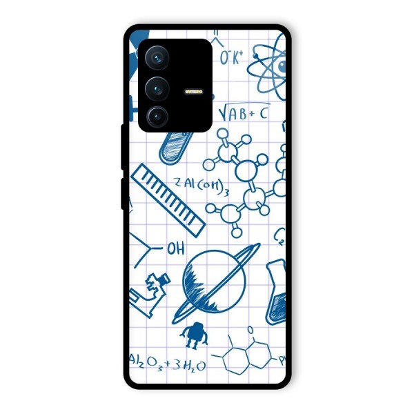 Science Notebook Glass Back Case for Vivo V23 Pro