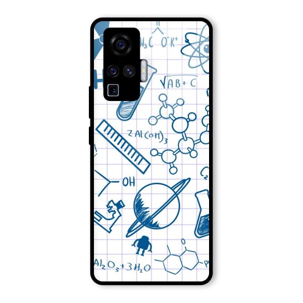 Science Notebook Glass Back Case for Vivo X50 Pro