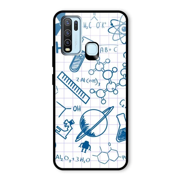 Science Notebook Glass Back Case for Vivo Y30