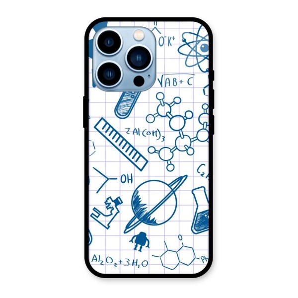 Science Notebook Glass Back Case for iPhone 13 Pro