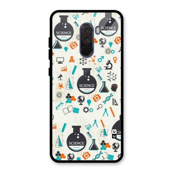 Science Side Glass Back Case for Poco F1