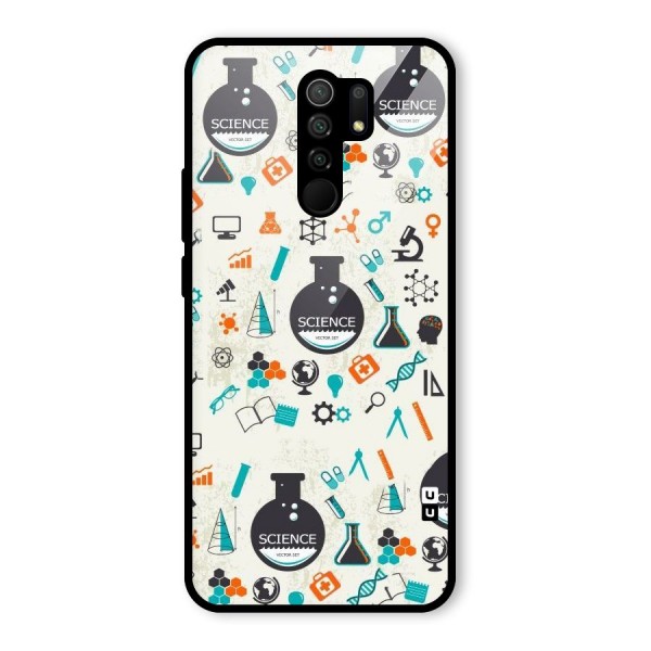 Science Side Glass Back Case for Redmi 9 Prime