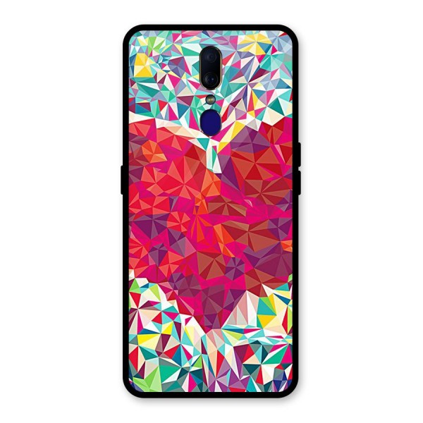 Scrumbled Heart Glass Back Case for Oppo F11