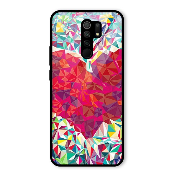 Scrumbled Heart Glass Back Case for Redmi 9 Prime