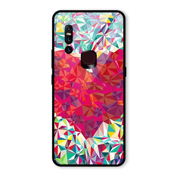 Scrumbled Heart Glass Back Case for Vivo V15