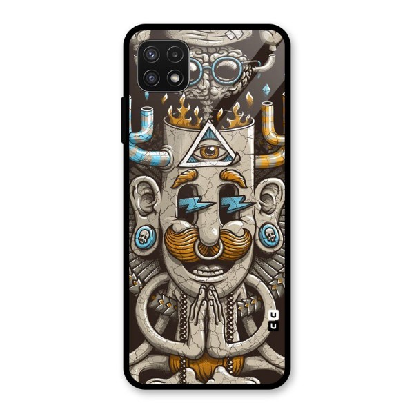 Sculpture Design Glass Back Case for Galaxy A22 5G