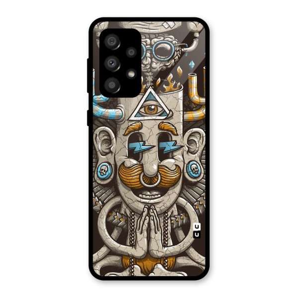 Sculpture Design Glass Back Case for Galaxy A32