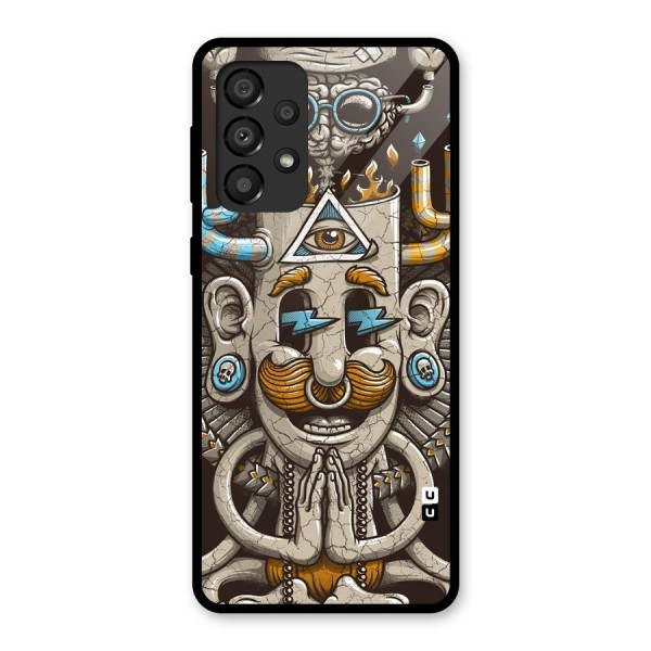 Sculpture Design Glass Back Case for Galaxy A33 5G