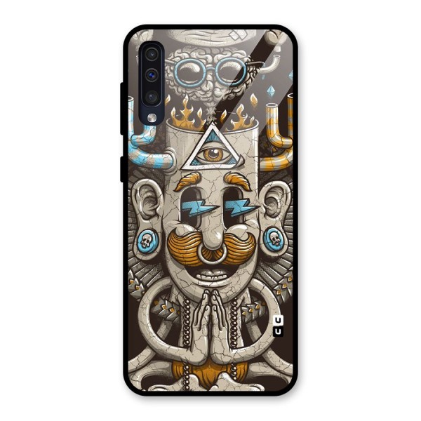 Sculpture Design Glass Back Case for Galaxy A50s