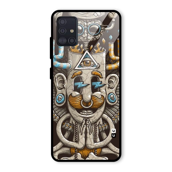 Sculpture Design Glass Back Case for Galaxy A51