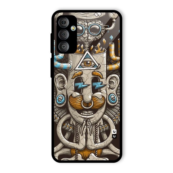 Sculpture Design Glass Back Case for Galaxy F23