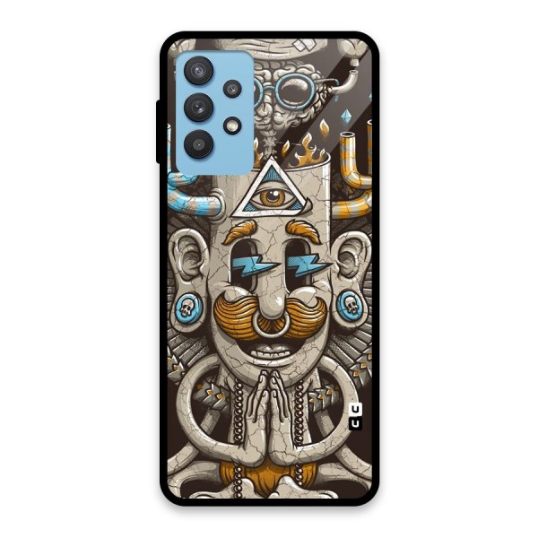 Sculpture Design Glass Back Case for Galaxy M32 5G