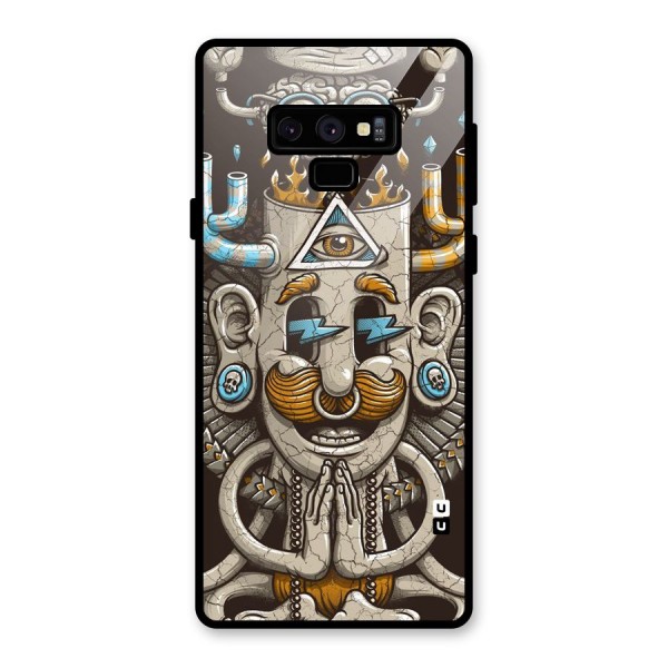 Sculpture Design Glass Back Case for Galaxy Note 9