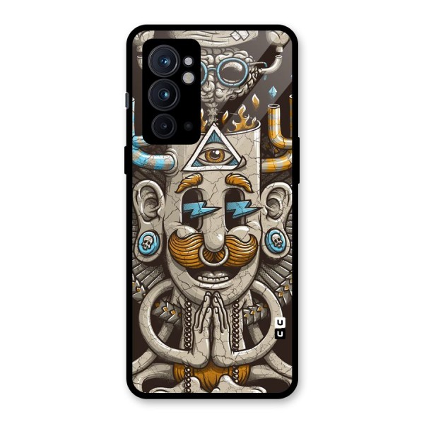 Sculpture Design Glass Back Case for OnePlus 9RT 5G