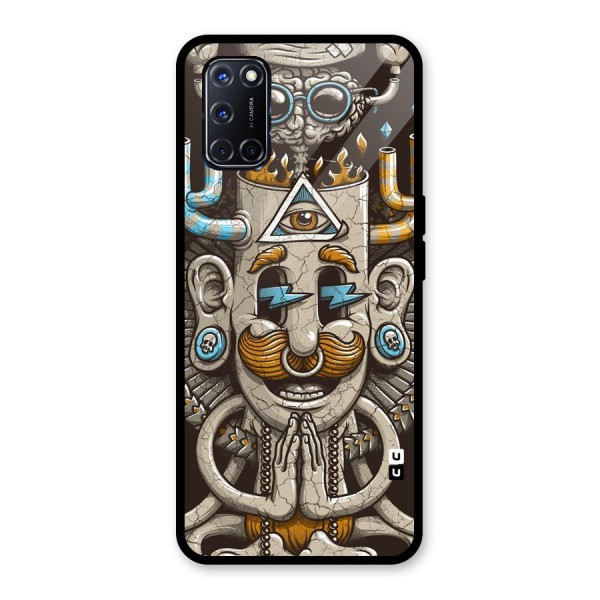 Sculpture Design Glass Back Case for Oppo A52