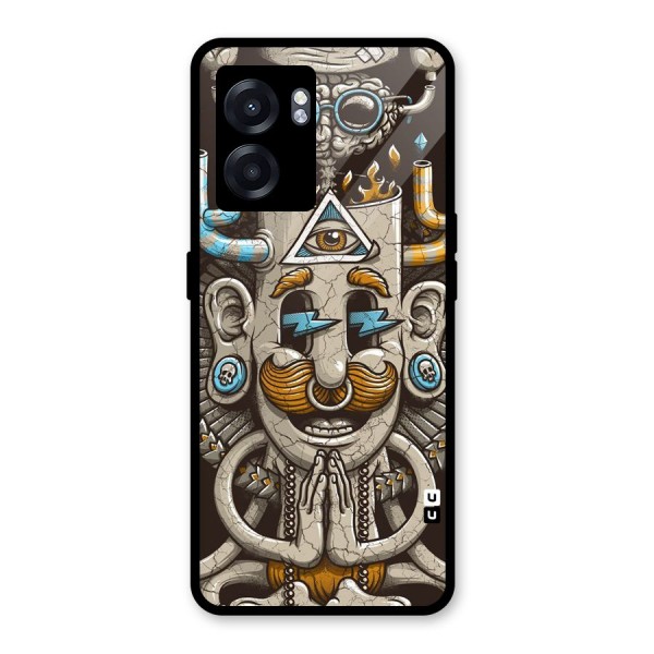 Sculpture Design Glass Back Case for Oppo K10 (5G)