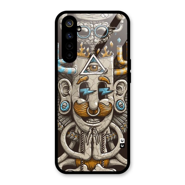 Sculpture Design Glass Back Case for Realme 6i