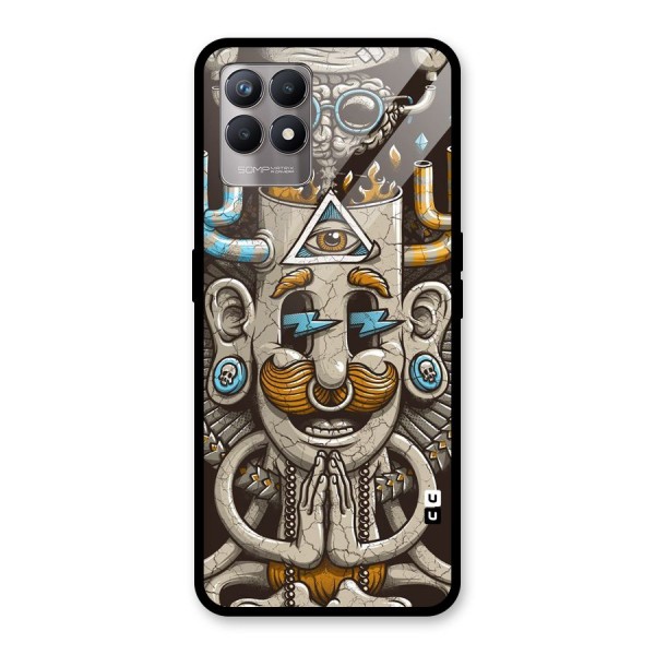 Sculpture Design Glass Back Case for Realme 8i