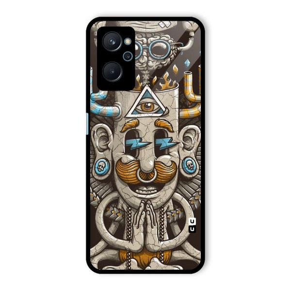 Sculpture Design Glass Back Case for Realme 9i