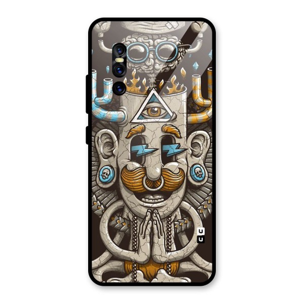 Sculpture Design Glass Back Case for Vivo V15 Pro