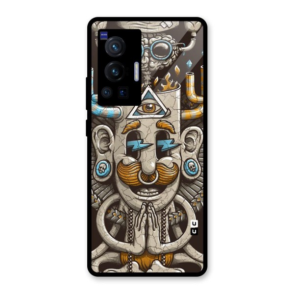 Sculpture Design Glass Back Case for Vivo X70 Pro