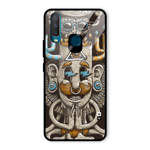 Sculpture Design Glass Back Case for Vivo Y12