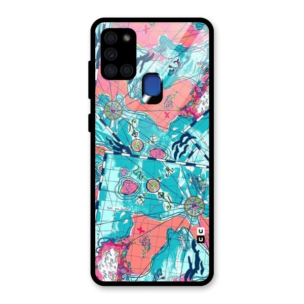 Sea Adventure Glass Back Case for Galaxy A21s