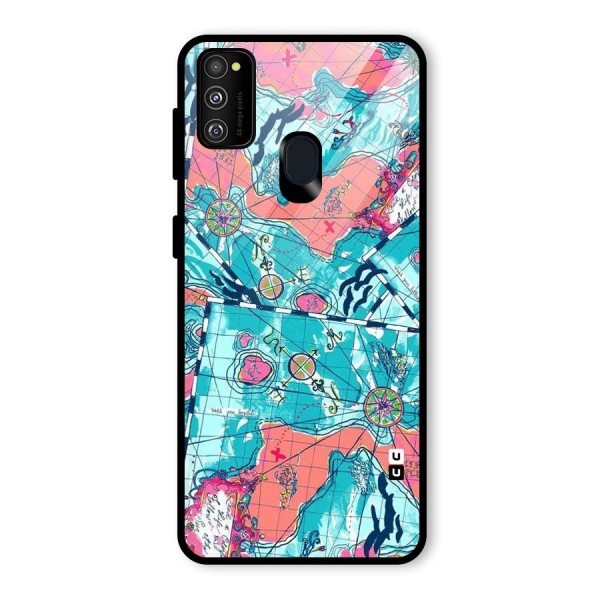 Sea Adventure Glass Back Case for Galaxy M21