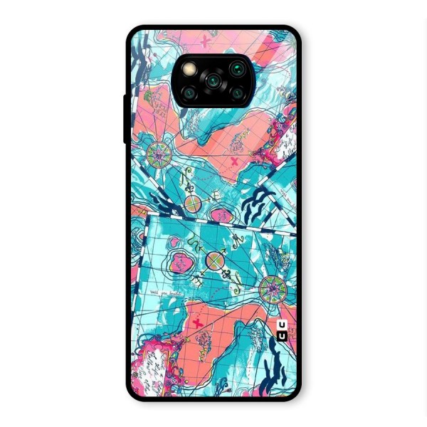 Sea Adventure Glass Back Case for Poco X3 Pro