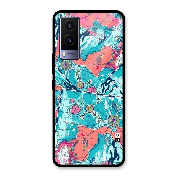 Sea Adventure Glass Back Case for Vivo V21e 5G