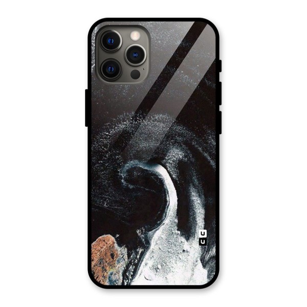 Sea Ice Space Art Glass Back Case for iPhone 12 Pro Max